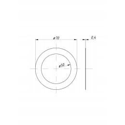 Flat axle pin spacer ring c 330