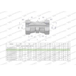 Inch hydraulic connector aa 3 8 bsp waryn