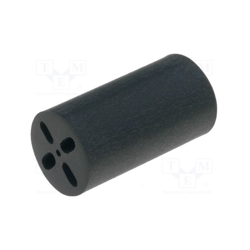 5 pcs x KEYSTONE - 8901 - Spacer sleeve, LED, Øout: 6.5mm, ØLED: 5mm, L: 3.6mm, black, UL94V-0