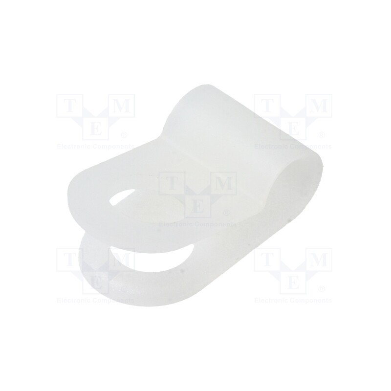 50 pcs x FIX&FASTEN - CC-1S - Fixing clamp, Cable P-clips, ØBundle : 3mm, polyamide, natural