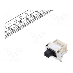 1 pcs x C&K - ES02MSABE - Switch: slide, Pos: 2, SPDT, 0.4A/20VAC, 0.4A/20VDC, OFF-ON, SMT