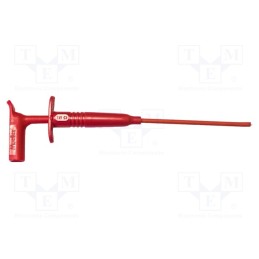 1 pcs x MUELLER ELECTRIC - BU-20433-2 - Clip-on probe, hook type, 1A, red, Contacts: steel, 1kV, 190mm