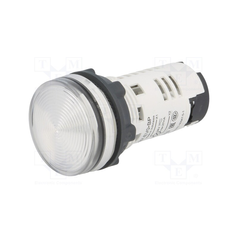 1 pcs x SCHNEIDER ELECTRIC - XB7EV07BP - Control lamp, 22mm, Harmony XB7, -25÷70°C, Illumin: LED, 24V, Ø22mm