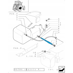 New Holland TM115 Case M100 Fuel Tank Pipe
