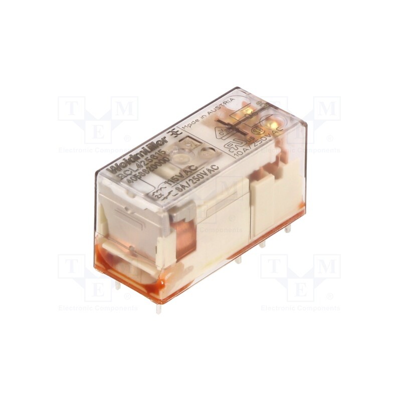 1 pcs x WEIDMu00dcLLER - 4058620000 - Relay: electromagnetic, DPDT, Ucoil: 115VAC, 8A, max.250VAC, 8.1kΩ