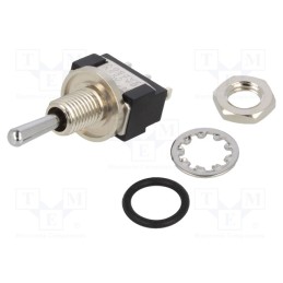 1 pcs x KNITTER-SWITCH - MTE 106 E - Switch: toggle, Pos: 3, SPDT, ON-OFF-ON, 6A/125VAC, 6A/6VDC, 20mΩ