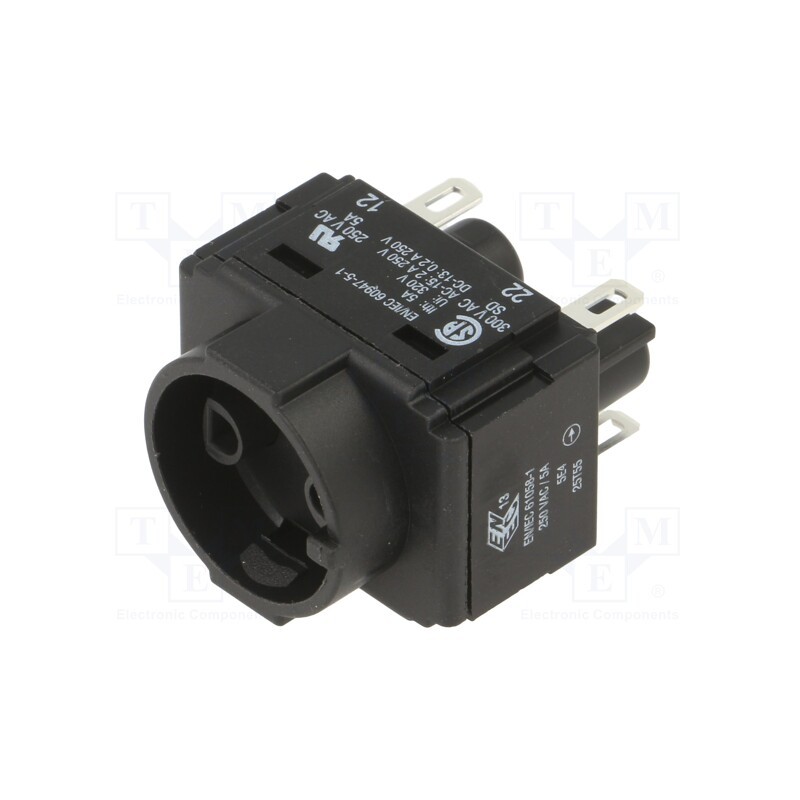 1 pcs x EAO - 61-8755.17 - Contact block, 61, -25÷55°C, Leads: connectors, Contacts: NC x2