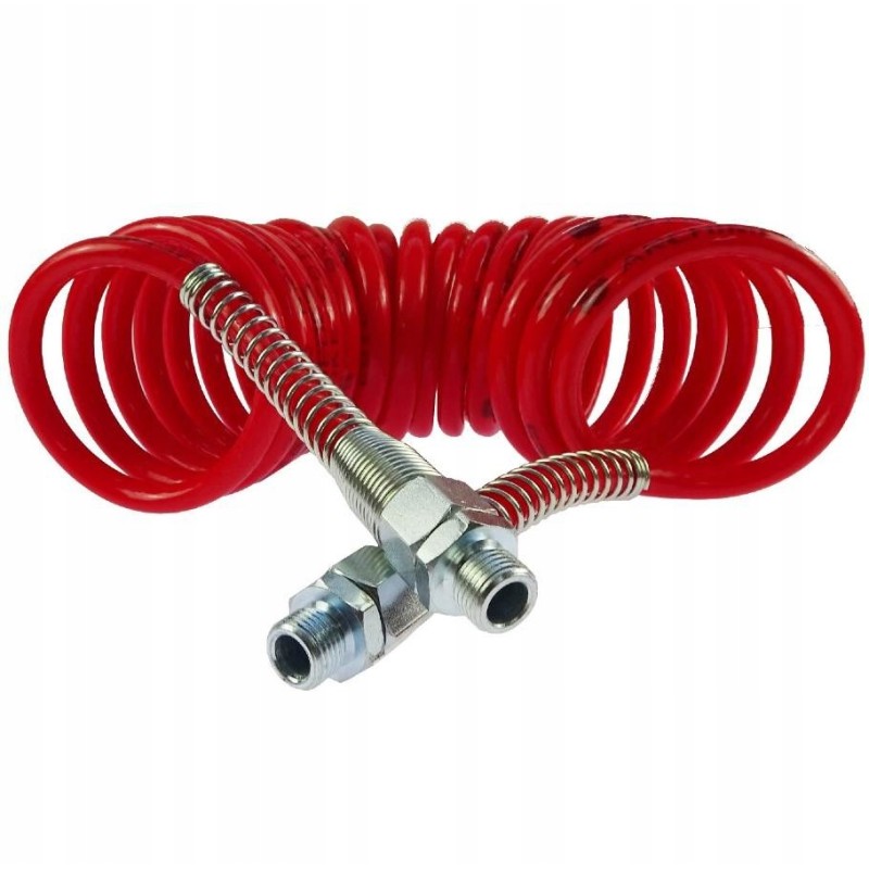 Spiral connection cable, red, polyamide