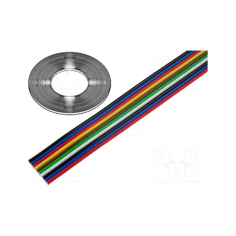 50 m x BQ CABLE - TLWY10/0.35 - Wire: ribbon, 10x0.35mm2, stranded, Cu, unshielded, PVC, 500V, 50m