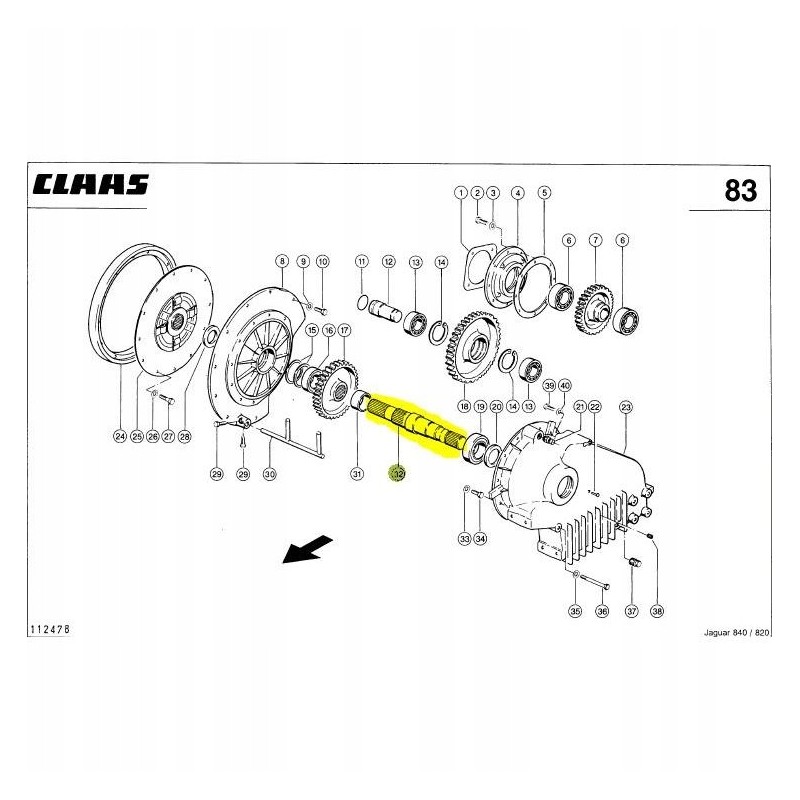 Claas jaguar engine drive shaft 000077912 2