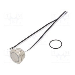 1 pcs x ONPOW - MTA22F-10E/Y/R/12V/S - Switch: vandal resistant, Pos: 2, SPST-NO, 50mA/24VDC, IP65, red