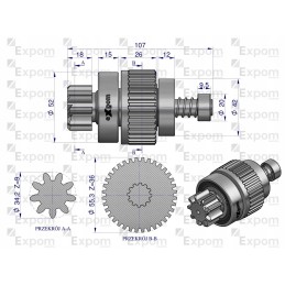 Deutz magneton starter coupling assembly