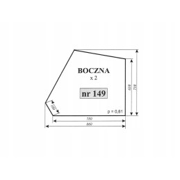 Side window of Cyclops 149 loader