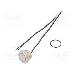 1 pcs x ONPOW - MTA22F-10E/Y/G/12V/S - Switch: vandal resistant, Pos: 2, SPST-NO, 50mA/24VDC, IP65, green