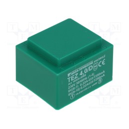 1 pcs x BREVE TUFVASSONS - TEZ4/D230/9-9V - Transformer: encapsulated, 4VA, 230VAC, 9V, 9V, 222.2mA, 222.2mA