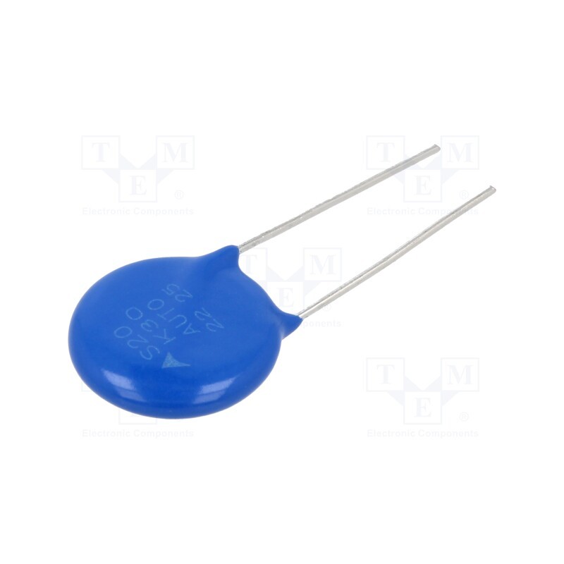 250 pcs x EPCOS - B72220S1300K102 - Varistor: metal-oxide, THT, 30VAC, 34VDC, 47V, 2000A, -40÷105°C, 26J