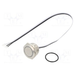 1 pcs x ONPOW - MTA22F-10E/Y/Y/24V/S - Switch: vandal resistant, Pos: 2, SPST-NO, 50mA/24VDC, IP65, yellow