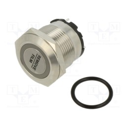 1 pcs x ONPOW - ONPOW6219F-10E/J/R/12V/S - Switch: vandal resistant, Pos: 2, SPST-NO, 20A/220VAC, IP40, red