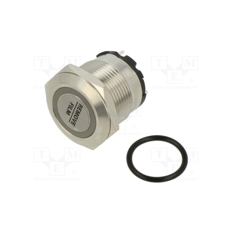 1 pcs x ONPOW - ONPOW6219F-10E/J/R/12V/S - Switch: vandal resistant, Pos: 2, SPST-NO, 20A/220VAC, IP40, red