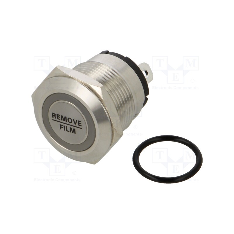 1 pcs x ONPOW - ONPOW6219F-10E/J/G/12V/S - Switch: vandal resistant, Pos: 2, SPST-NO, 20A/220VAC, IP40, green