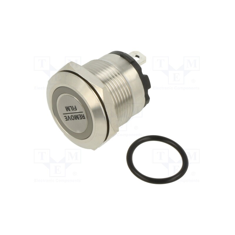 1 pcs x ONPOW - ONPOW6219F-10E/J/B/12V/S - Switch: vandal resistant, Pos: 2, SPST-NO, 20A/220VAC, IP40, blue