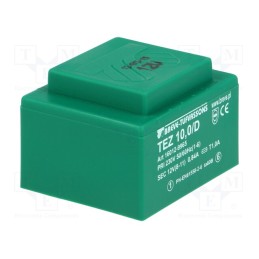 1 pcs x BREVE TUFVASSONS - TEZ10/D230/12V - Transformer: encapsulated, 10VA, 230VAC, 12V, 833.3mA, PCB, IP00
