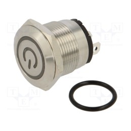 1 pcs x ONPOW - ONPOW6219F-10E/J/B/24V/S - Switch: vandal resistant, Pos: 2, SPST-NO, 20A/220VAC, IP40, blue