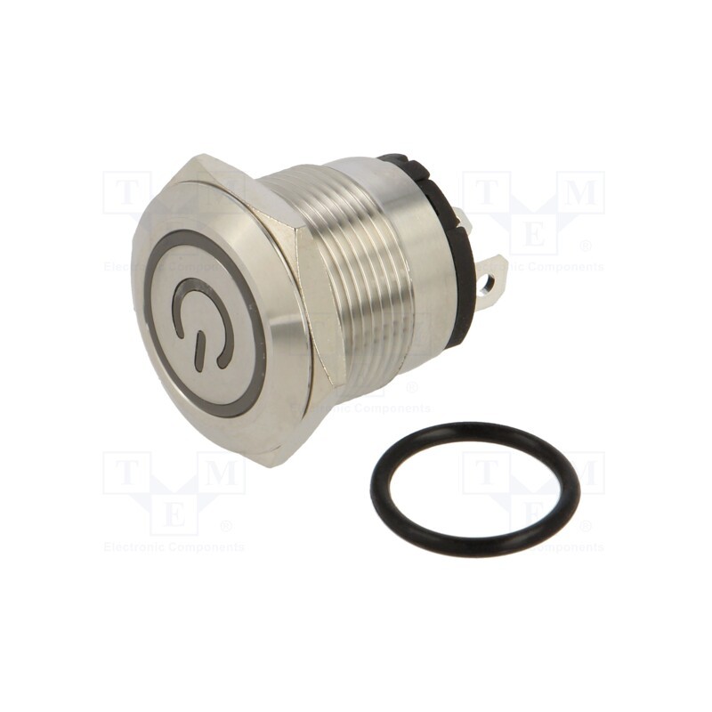 1 pcs x ONPOW - ONPOW6219F-10E/J/B/24V/S - Switch: vandal resistant, Pos: 2, SPST-NO, 20A/220VAC, IP40, blue