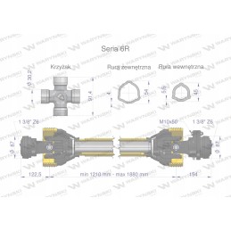 Articulated and telescopic shaft 1210 1880mm 830nm 6r
