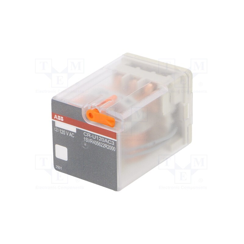 1 pcs x ABB - 1SVR405622R2000 - Relay: electromagnetic, 3PDT, Ucoil: 120VAC, Icontacts max: 10A