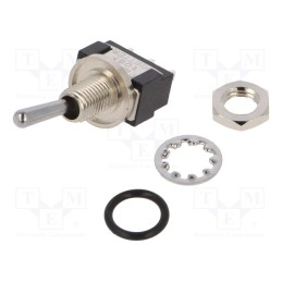 1 pcs x KNITTER-SWITCH - MTE 106 F - Switch: toggle, Pos: 2, SPDT, (ON)-ON, 6A/125VAC, 6A/6VDC, -45÷140°C