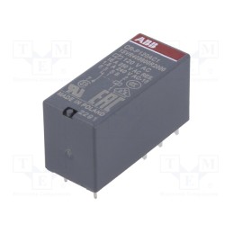 1 pcs x ABB - 1SVR405600R2000 - Relay: electromagnetic, SPDT, Ucoil: 120VAC, 16A, max.250VAC, PCB