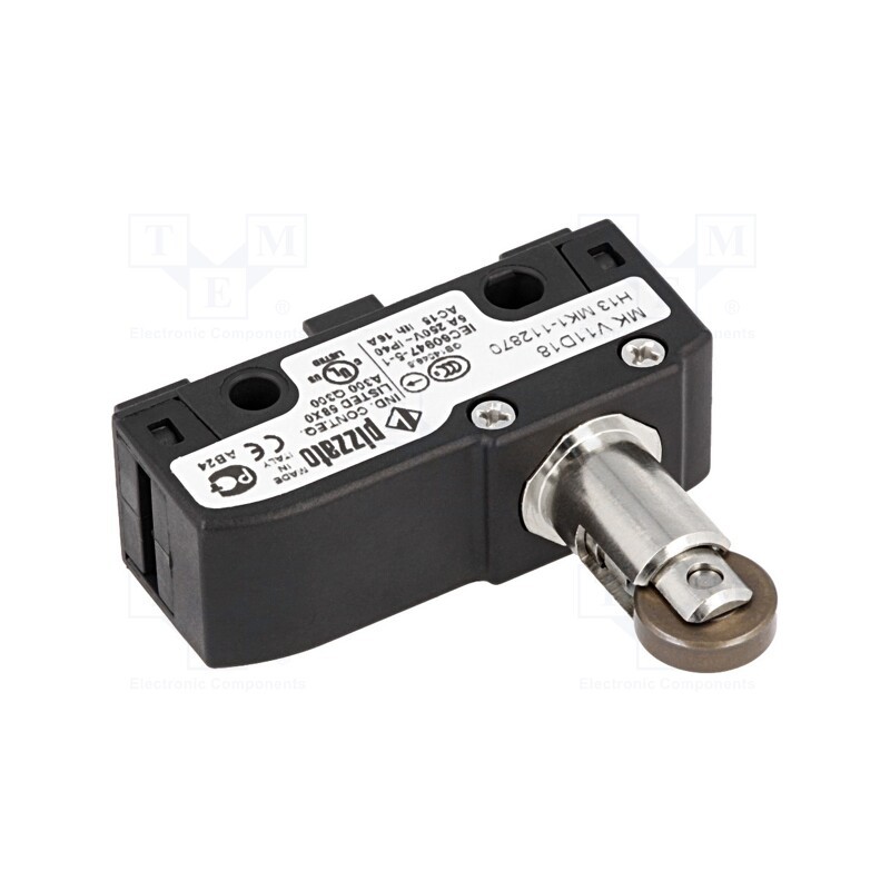 1 pcs x PIZZATO ELETTRICA - MK V11D18 - Microswitch SNAP ACTION, 6A/250VAC, 5A/24VDC, SPDT, ON-(ON), IP40