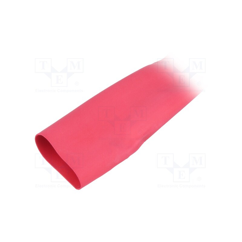 50 m x HELLERMANNTYTON - 309-21272 - Heat shrink sleeve, thin walled,flexible, 2: 1, 12.7mm, red, reel
