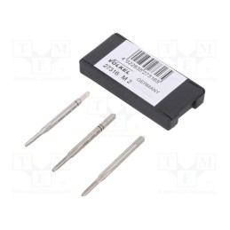 1 set x Vu00d6LKEL - 27316 - Tap, high speed steel grounded HSS-G, M2, 0.4, 36mm, 2,1mm, 3pcs.