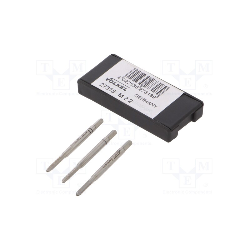 1 set x Vu00d6LKEL - 27318 - Tap, high speed steel grounded HSS-G, M2,2, 0.45, 36mm, 2,1mm