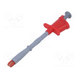 1 pcs x ELECTRO-PJP - 6009-IEC-RT - Clip-on probe, crocodile, 20A, red, Grip capac: max.18mm, 1000V
