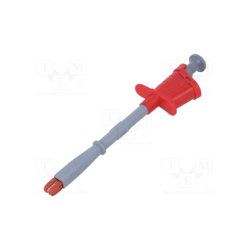 1 pcs x ELECTRO-PJP - 6009-IEC-RT - Clip-on probe, crocodile, 20A, red, Grip capac: max.18mm, 1000V