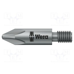 1 pcs x WERA - 5065154001 - Screwdriver bit, Phillips, PH2, Overall len: 44.5mm, Mounting: M6