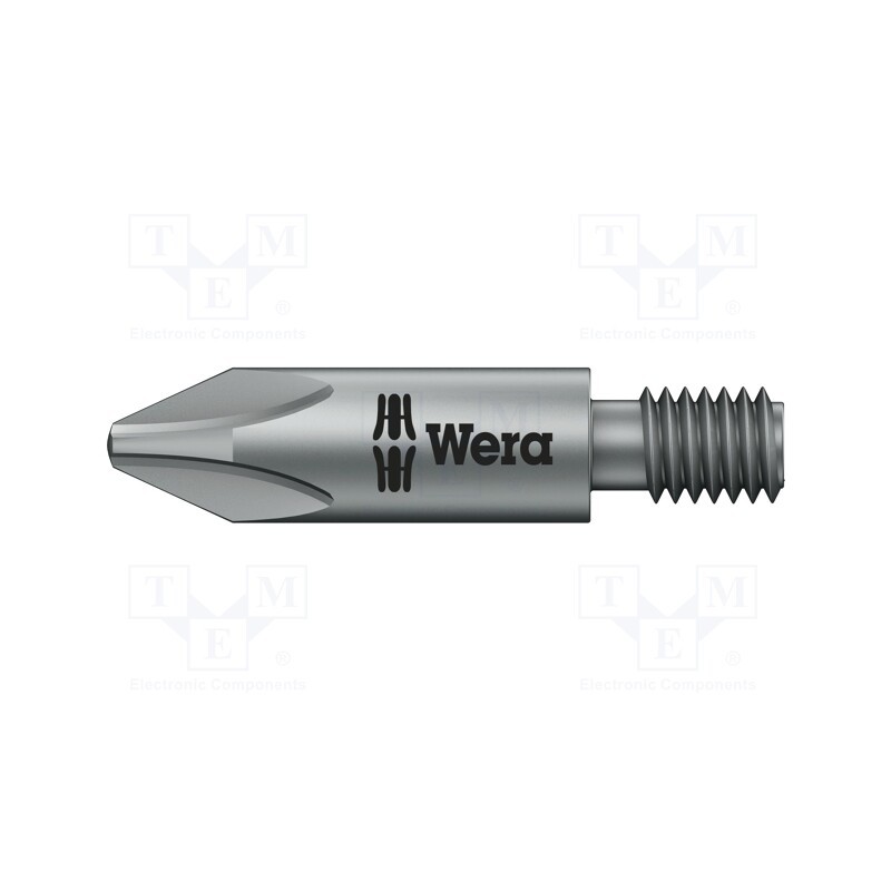 1 pcs x WERA - 5065154001 - Screwdriver bit, Phillips, PH2, Overall len: 44.5mm, Mounting: M6