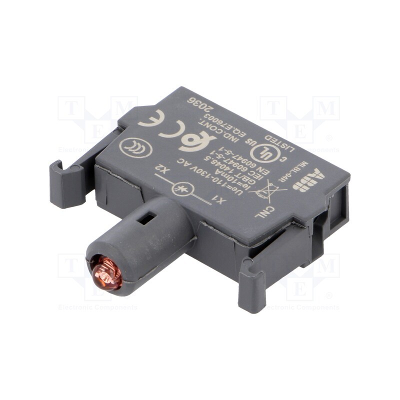 1 pcs x ABB - 1SFA611621R1041 - Illuminating unit, 22mm, Illumin: LED, front, 110÷130VAC, red