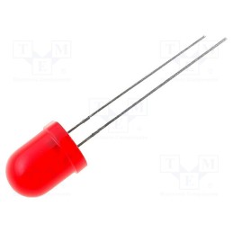 5 pcs x KINGBRIGHT ELECTRONIC - L-793ID - LED, 8mm, red, 40÷150mcd, 60°, Front: convex, 2÷2.5V, No.of term: 2