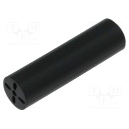5 pcs x KEYSTONE - 8930 - Spacer sleeve, LED, Øout: 6.5mm, ØLED: 5mm, L: 22.9mm, black, UL94V-0
