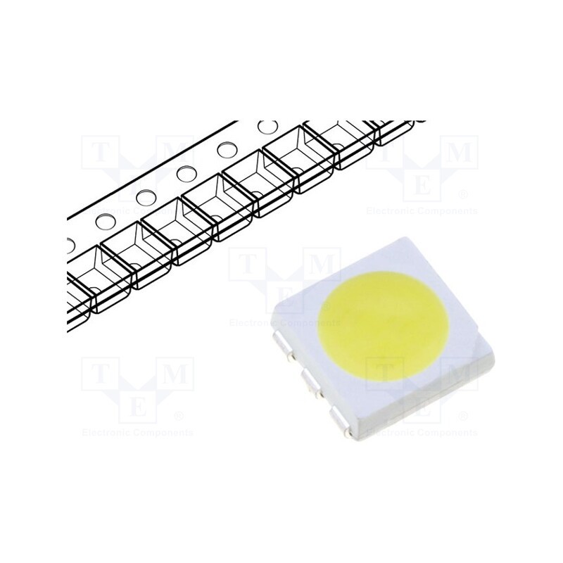 5 pcs x WAH WANG HOLDING - WW-WND50TC-U - LED, SMD, 5050,PLCC6, white, 5800÷8400mcd, 120°, 60mA, 2.8÷3.6V