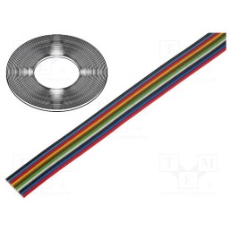 50 m x BQ CABLE - TLWY10/0.20 - Wire: ribbon, 10x0.22mm2, stranded, Cu, unshielded, PVC, 300V, 50m