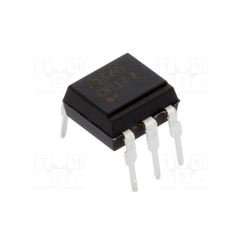 2 pcs x LITEON - CNY17-4 - Optocoupler, THT, Ch: 1, OUT: transistor, Uinsul: 5kV, Uce: 70V, DIP6