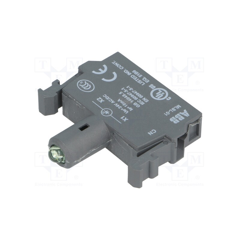 1 pcs x ABB - 1SFA611621R1012 - Illuminating unit, 22mm, Illumin: LED, front, 24VAC, green, 24VDC
