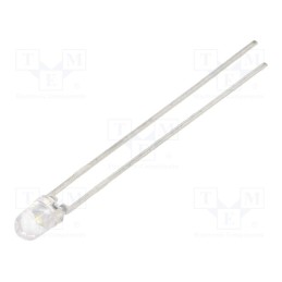 2 pcs x LITEON - LTW-42NDT5 - LED, 3mm, white cold, 1150÷5500mcd, 50°, Front: convex, 2.8÷3.6V