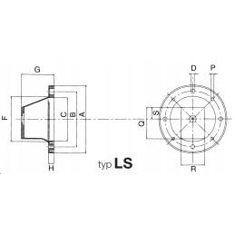 LS252 flange of gr2 pump and engine 2 2 4kw