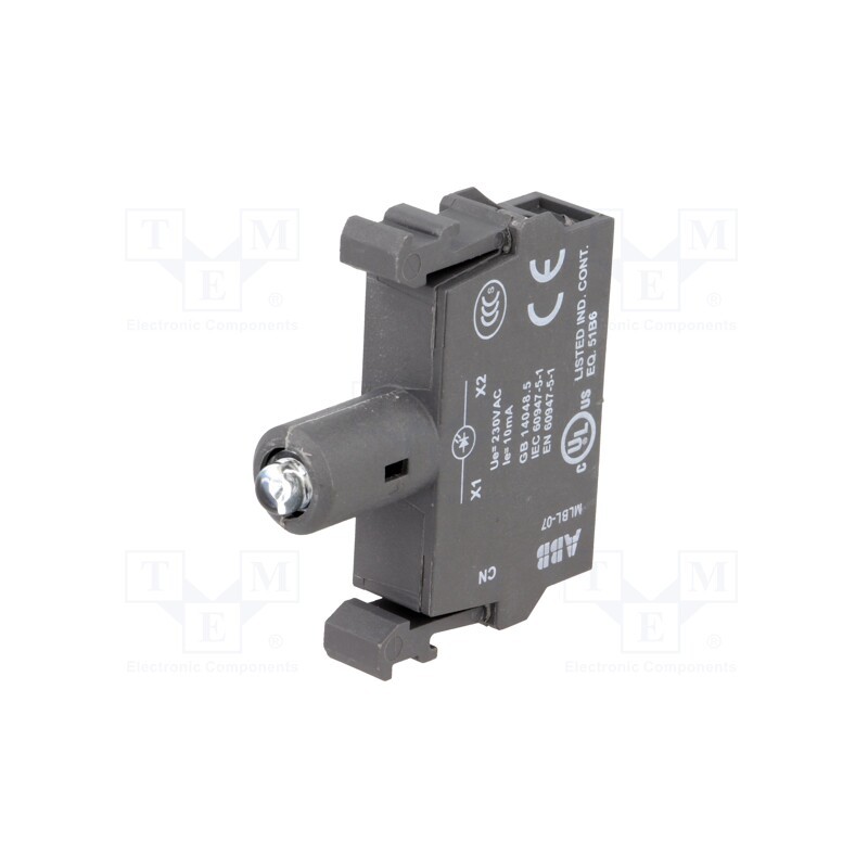 1 pcs x ABB - 1SFA611621R1074 - Illuminating unit, 22mm, Illumin: LED, front, 230VAC, blue, 8÷15mA